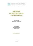 Archive Of Mechanical Engineering雜志