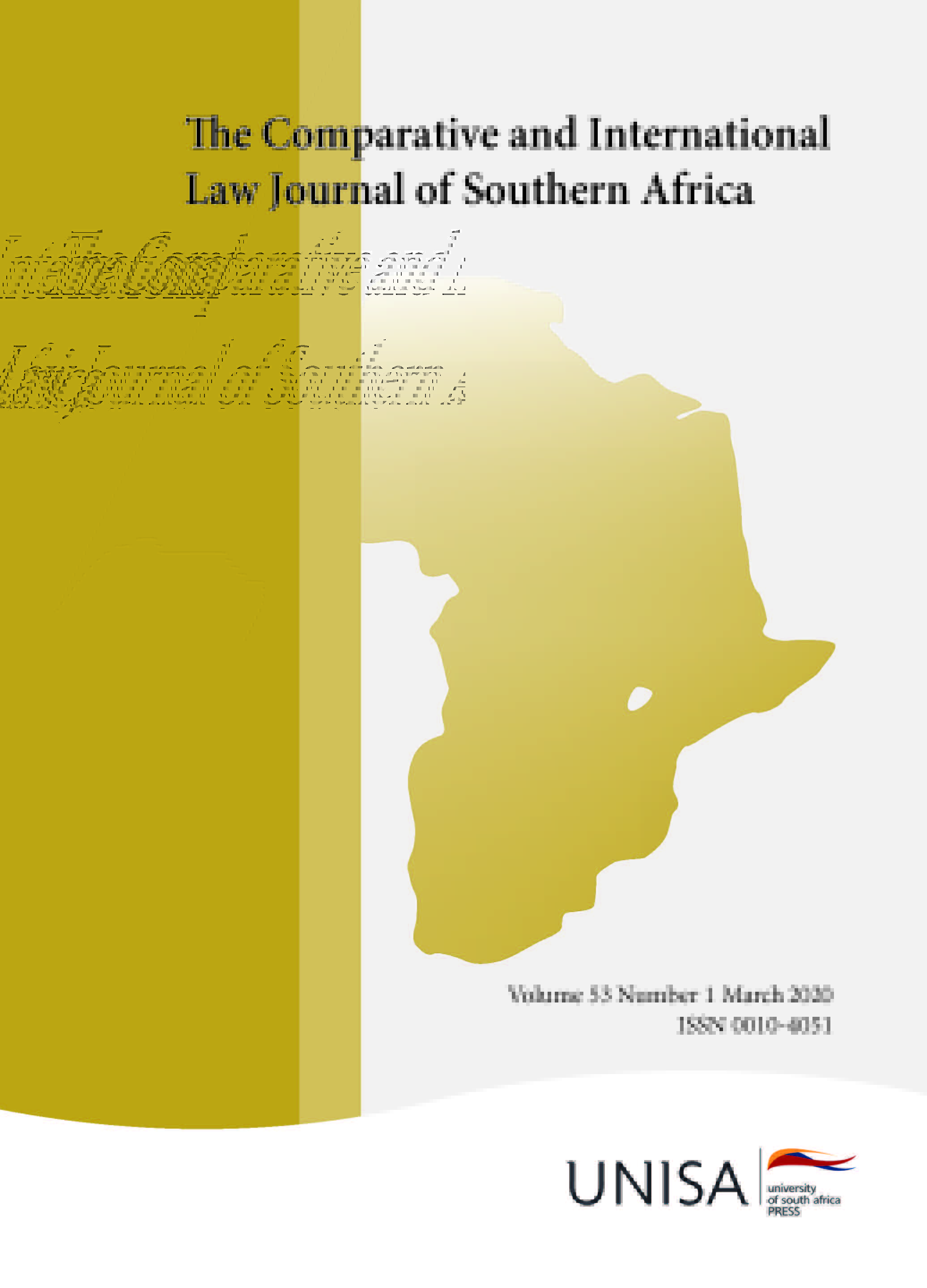 Comparative And International Law Journal Of Southern Africa-cilsa